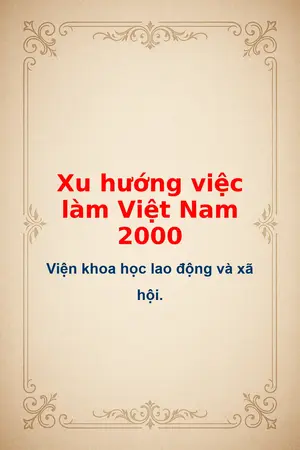 Ảnh bìa của Xu hướng việc làm Việt Nam 2000