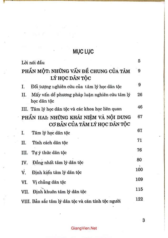 Trang 1 - Ảnh minh họa nội dung sách Tâm lý học dân tộc