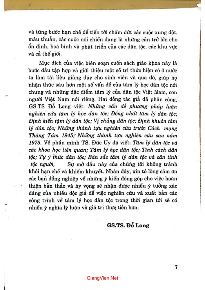 Trang 5 - Ảnh minh họa nội dung sách Tâm lý học dân tộc