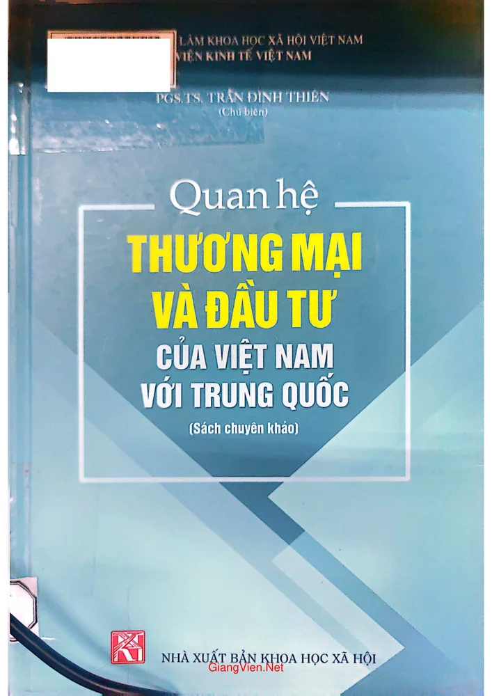 Ảnh bìa của Quan hệ thương mại và đầu tư của Việt Nam với Trung Quốc