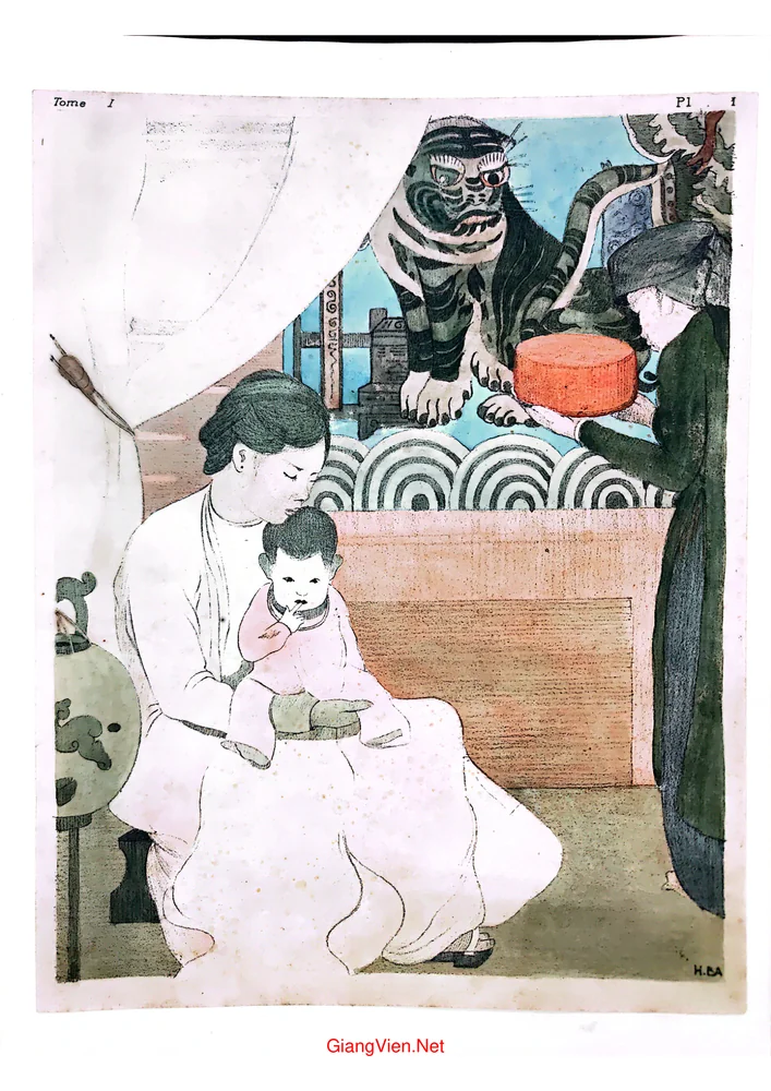 Trang 3 - Ảnh minh họa nội dung sách Monographie dessine de Indochine 1 (Chuyên khảo minh họa về Đông Dương 1)