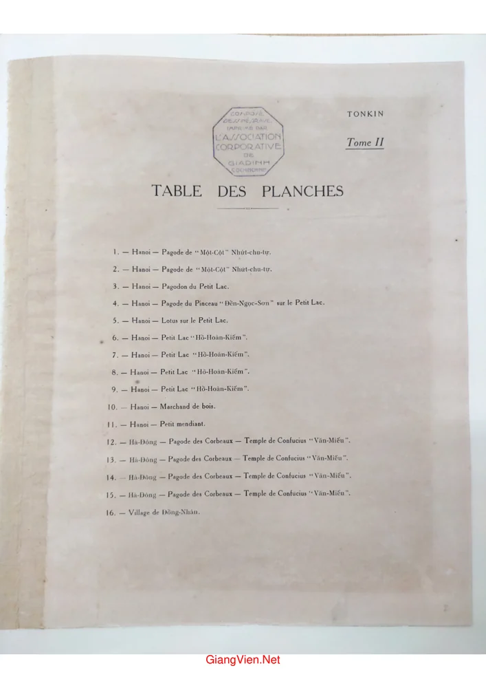 Trang 1 - Ảnh minh họa nội dung sách Monographie dessine de Indochine 3 (Chuyên khảo minh họa về Đông Dương 3)