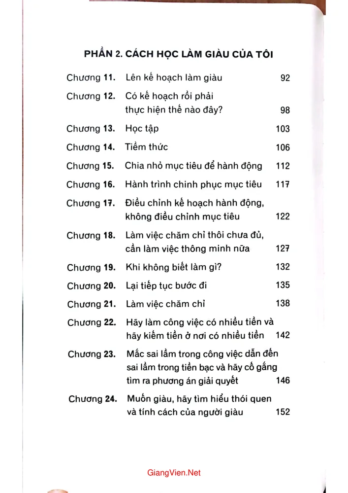 Trang 2 - Ảnh minh họa nội dung sách Lý do bố mẹ tôi chưa giàu và cách tôi học làm giàu