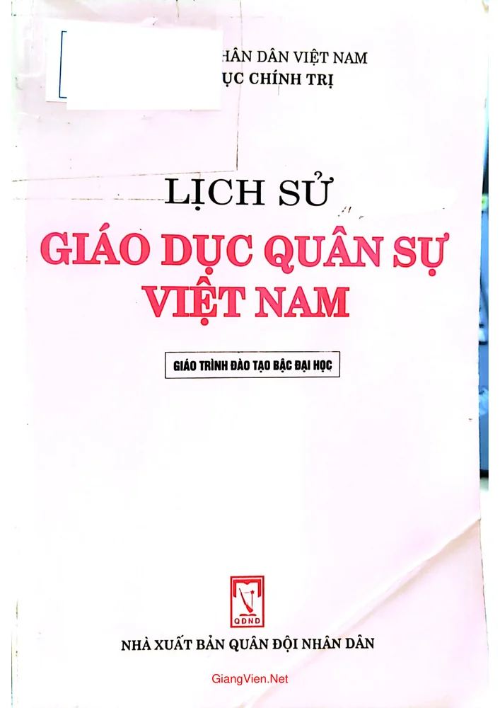Ảnh bìa của Lịch sử giáo dục quân sự Việt Nam