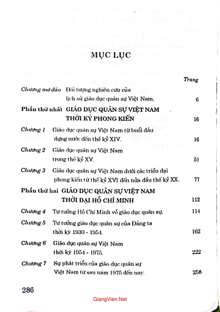 Trang bìa chính thức sách Lịch sử giáo dục quân sự Việt Nam
