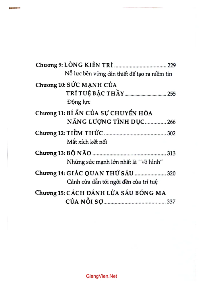 Mục lục chi tiết trang 1 sách Nghĩ giàu làm giàu