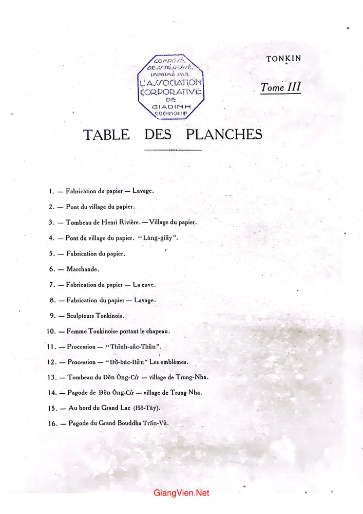 Trang 1 - Ảnh minh họa nội dung sách Monographie dessinee de indochine 2 (Chuyên khảo minh họa về Đông Dương 2)