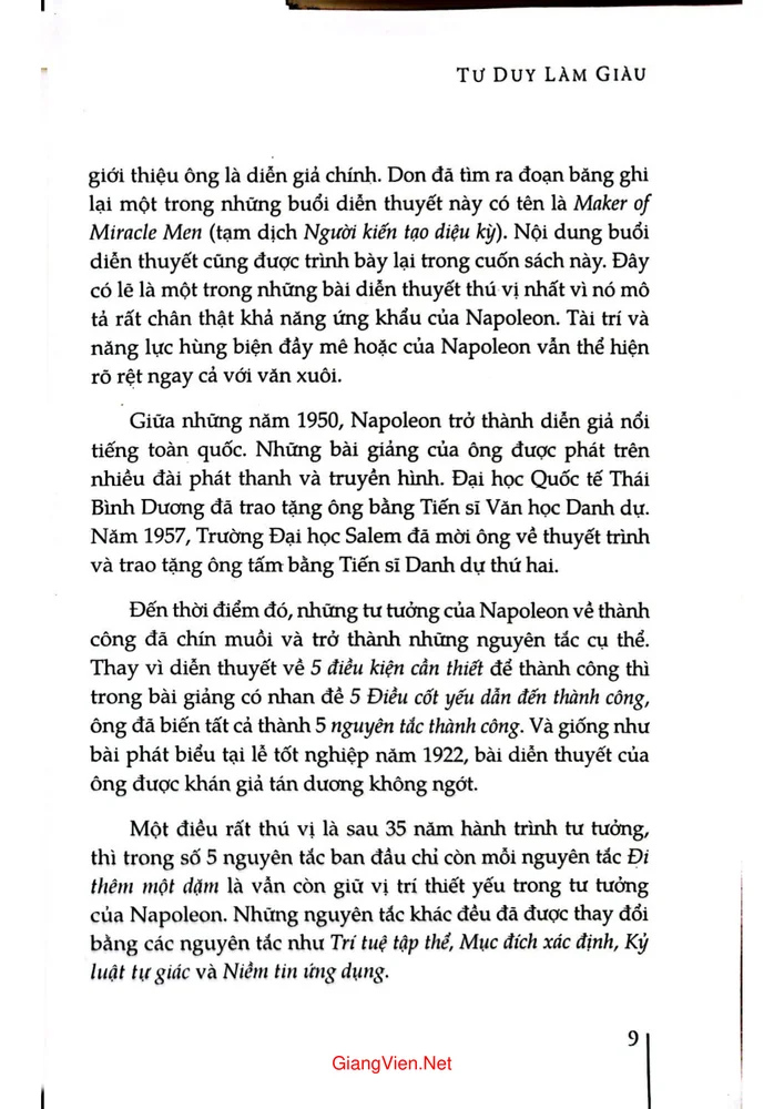 Trang 6 - Ảnh minh họa nội dung sách Tư duy làm giàu