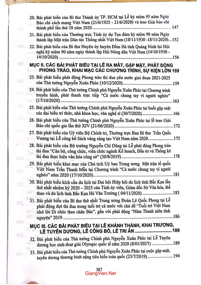 Trang 3 - Ảnh minh họa nội dung sách Kỹ năng tổ chức sự kiện và tuyển chọn, than khảo các bài diễn văn, bài phát biểu dành cho hội nghị, hội thảo và những ngày lễ lớn