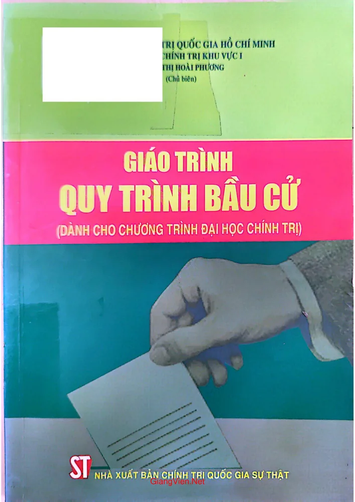 Ảnh bìa của Giáo trình quy trình bầu cử