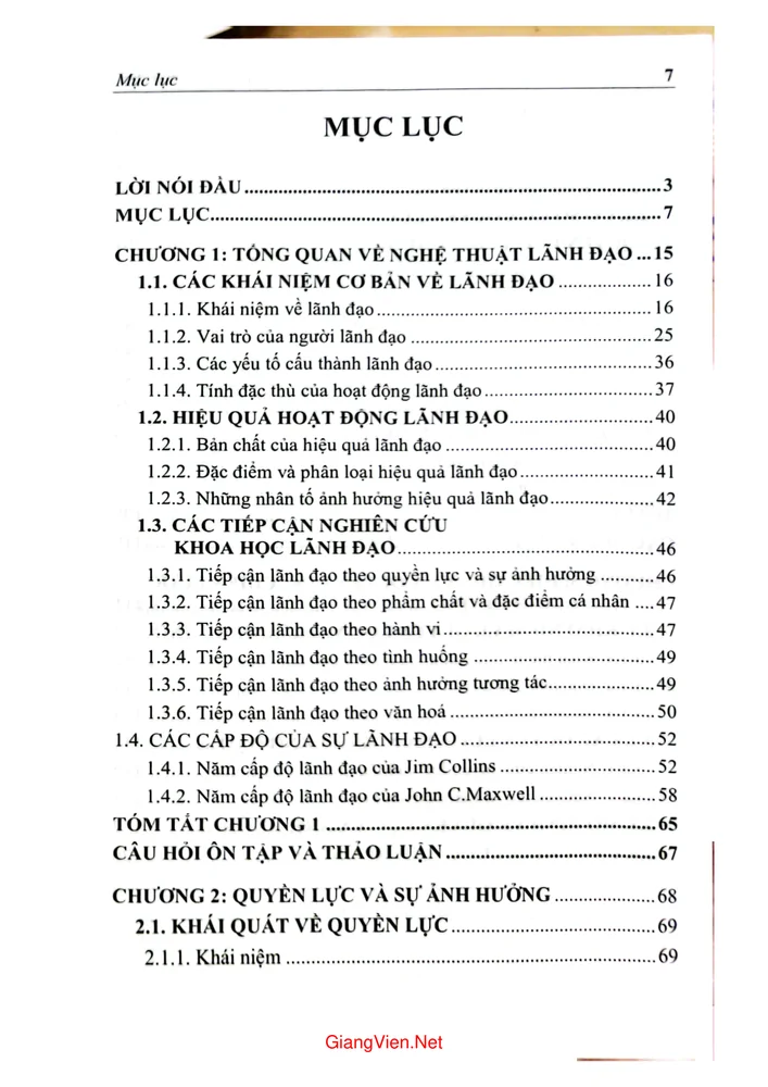Trang 1 - Ảnh minh họa nội dung sách Nghệ thuật lãnh đạo tập 1