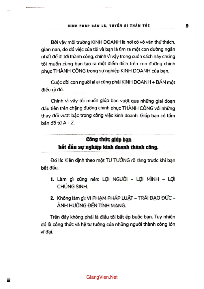 Mục lục chi tiết trang 3 sách Binh pháp bán lẻ tuyển sỉ thần tốc