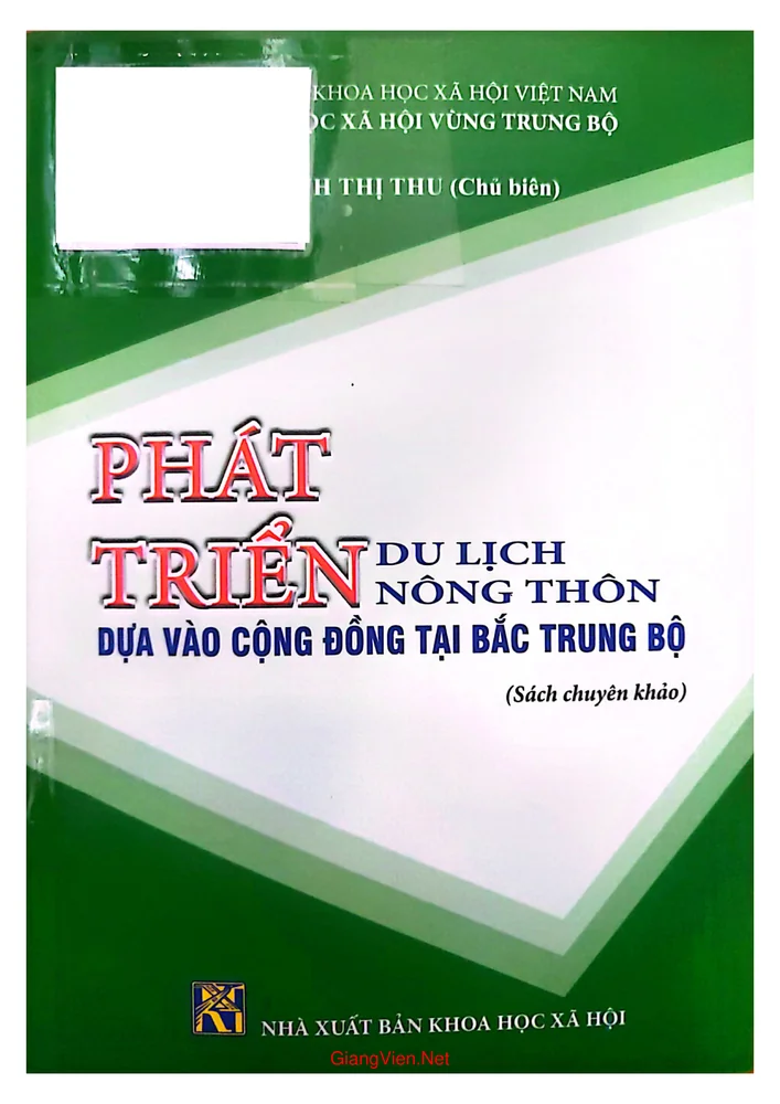 Ảnh bìa của Phát triển du lịch nông thôn dựa vào cộng đồng tại Bắc Trung bộ