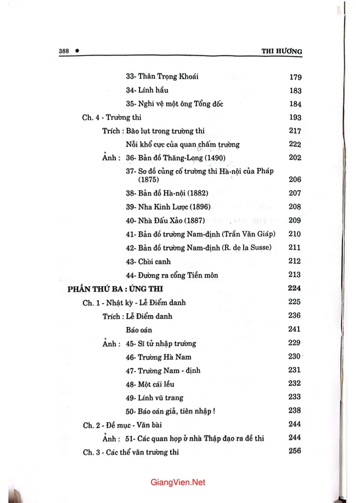 Mục lục chi tiết trang 2 sách Khoa cử Việt Nam (Quyển thượng) Thi hương