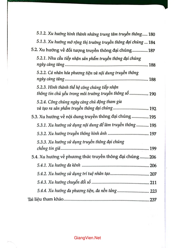 Trang 4 - Ảnh minh họa nội dung sách Giáo trình nhập môn truyền thông đại chúng