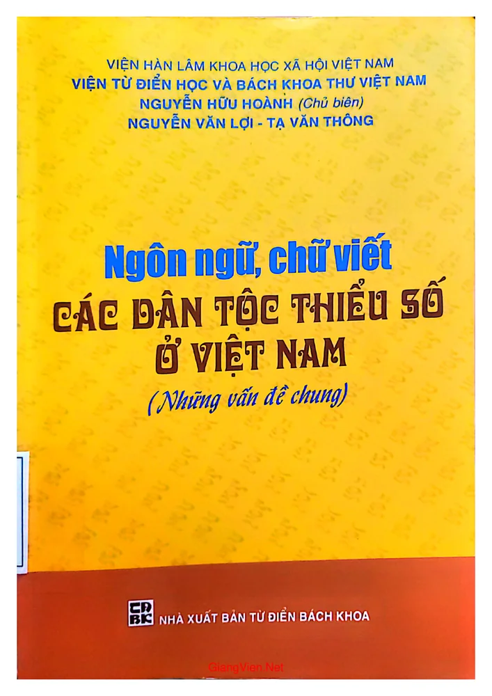 Ảnh bìa của Ngôn ngữ, chữ viết các dân tộc thiểu số ở Việt Nam