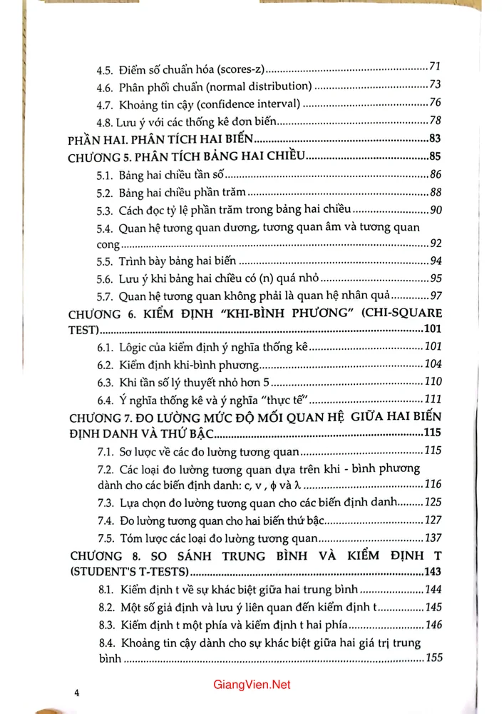 Trang 2 - Ảnh minh họa nội dung sách Phương pháp thống kê trong nghiên cứu xã hội
