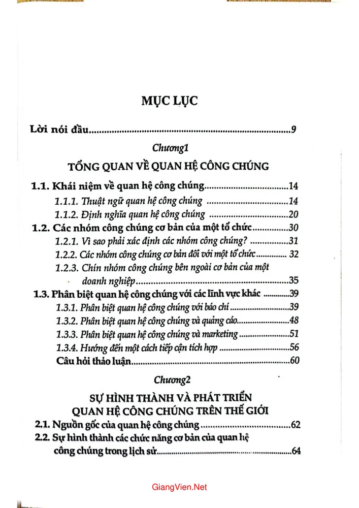 Trang bìa chính thức sách Quan hệ công chúng lý luận và thực tiễn