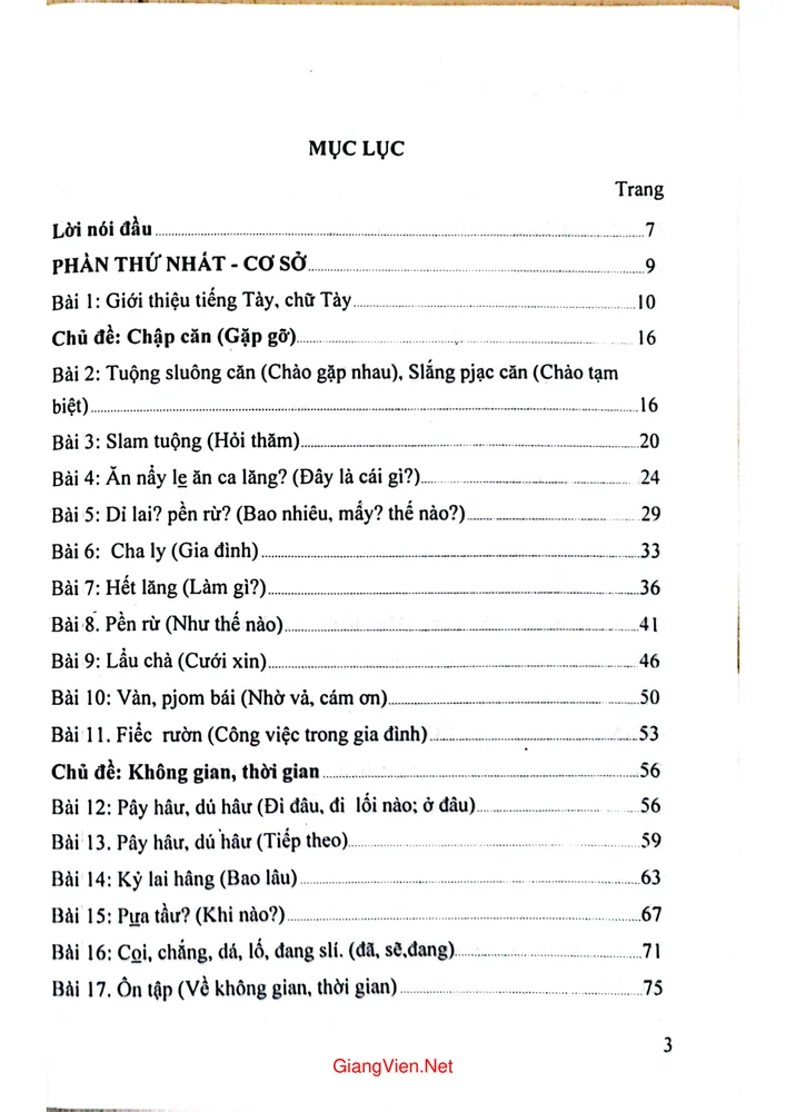 Trang bìa chính thức sách Học tiếng Tày 50 bai