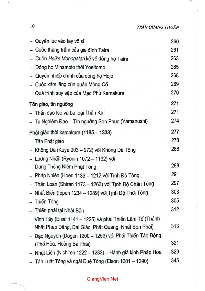 Mục lục chi tiết trang 5 sách Phật giáo Nhật Bản