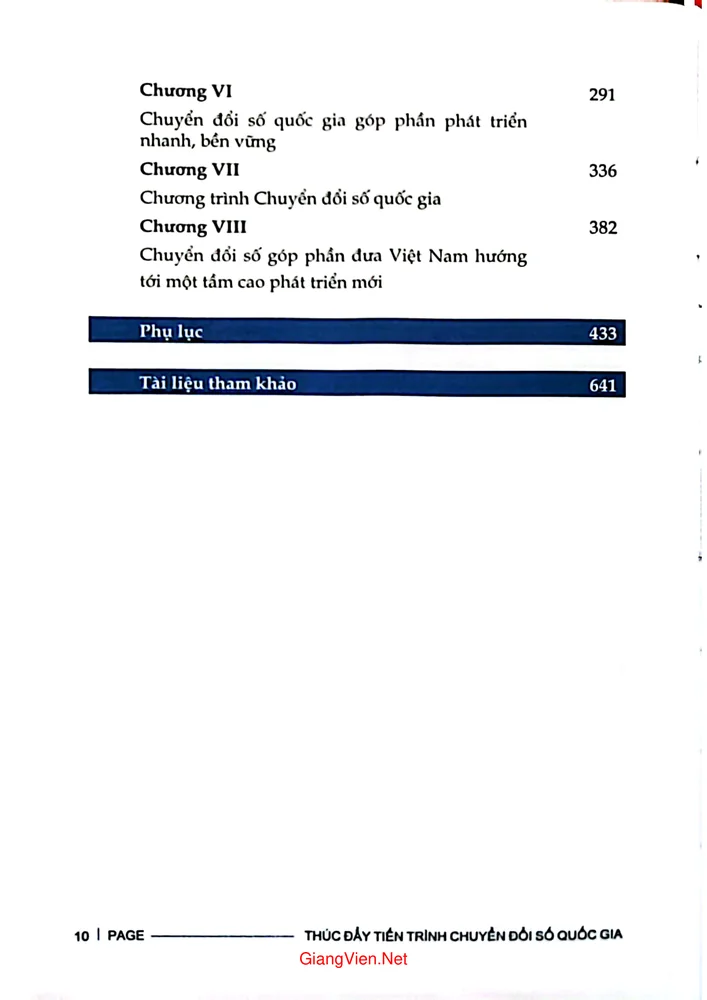 Mục lục chi tiết trang 1 sách Thúc đẩy tiến trình chuyển đổi số quốc gia