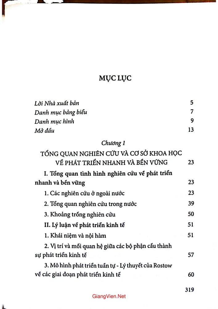 Trang bìa chính thức sách Phát triển nhanh và bền vững kinh nghiệm thành công của thế giới và định hướng chính sách của Việt Nam trong điều kiện mới
