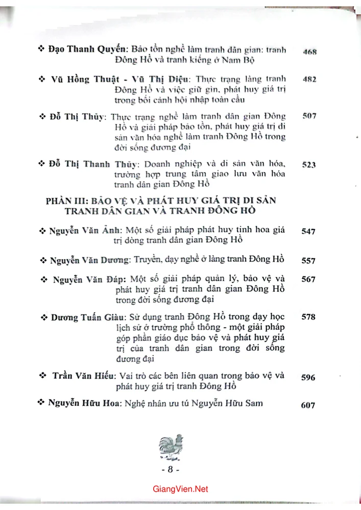 Trang 4 - Ảnh minh họa nội dung sách Bảo vệ và phát huy giá trị nghệ thuật tranh dân gian Đông Hồ trong đời sống đương đại