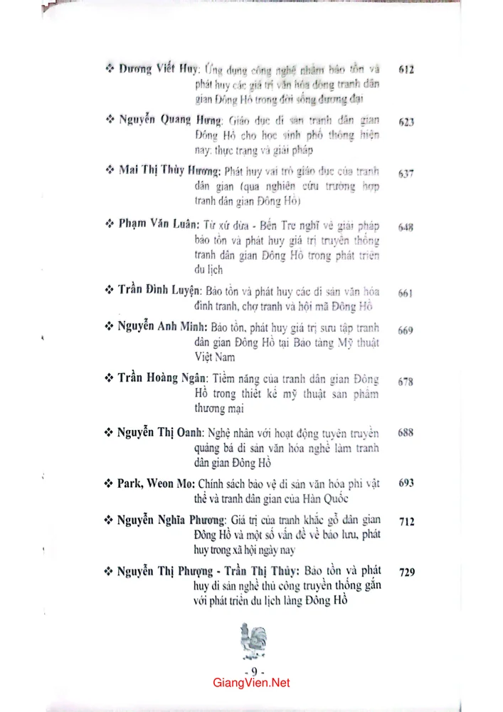 Trang 5 - Ảnh minh họa nội dung sách Bảo vệ và phát huy giá trị nghệ thuật tranh dân gian Đông Hồ trong đời sống đương đại