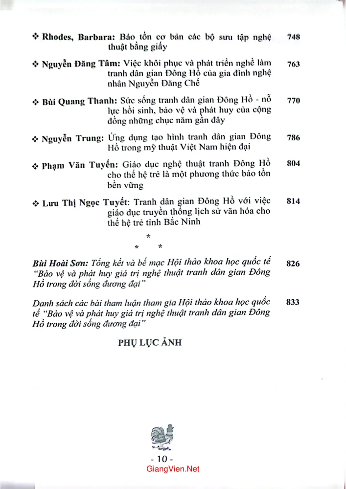 Trang 6 - Ảnh minh họa nội dung sách Bảo vệ và phát huy giá trị nghệ thuật tranh dân gian Đông Hồ trong đời sống đương đại