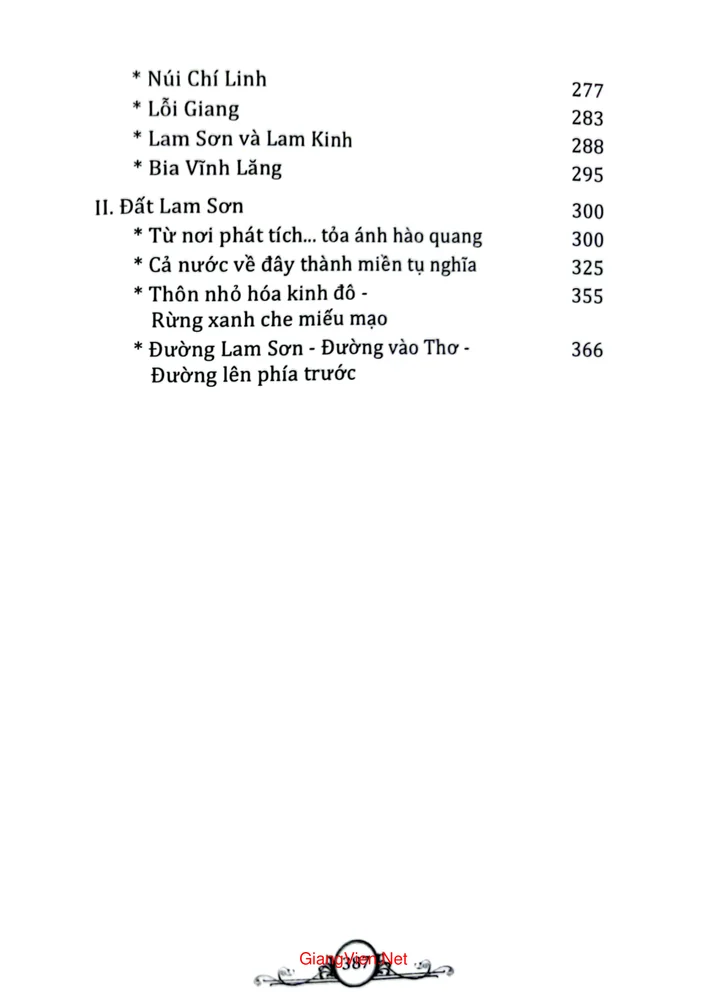 Mục lục chi tiết trang 1 sách Lê Lợi, Nguyễn Trãi và đất Lam Sơn