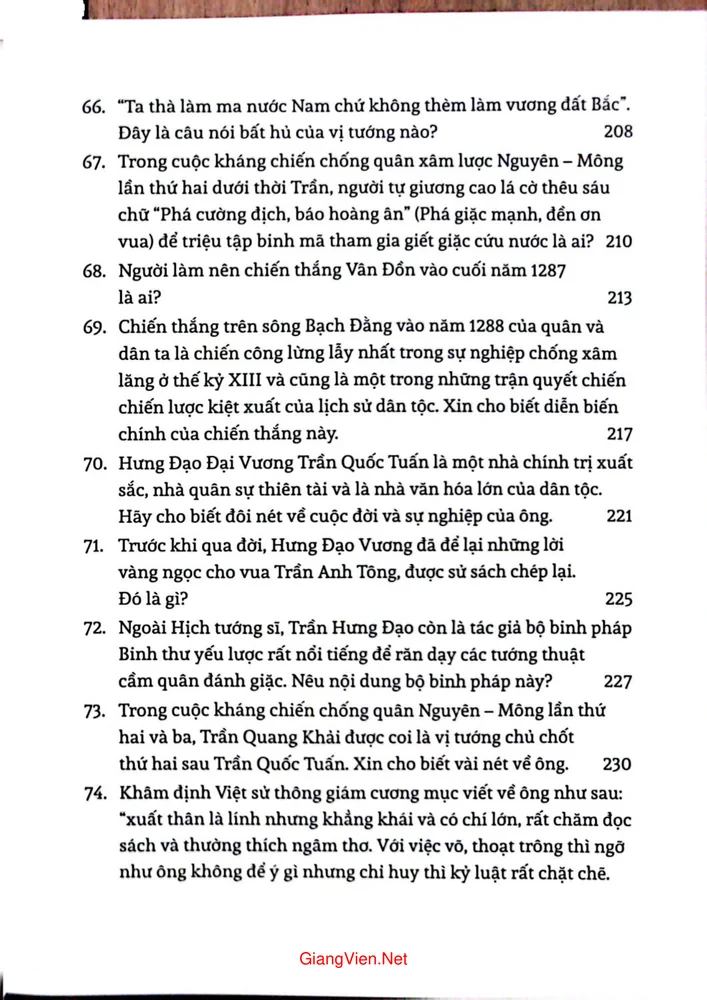 Mục lục chi tiết trang 6 sách Hỏi đáp lịch sử Việt Nam dưới đời Ngô, Đinh, Tiền Lê, Lý, Trần, Hồ