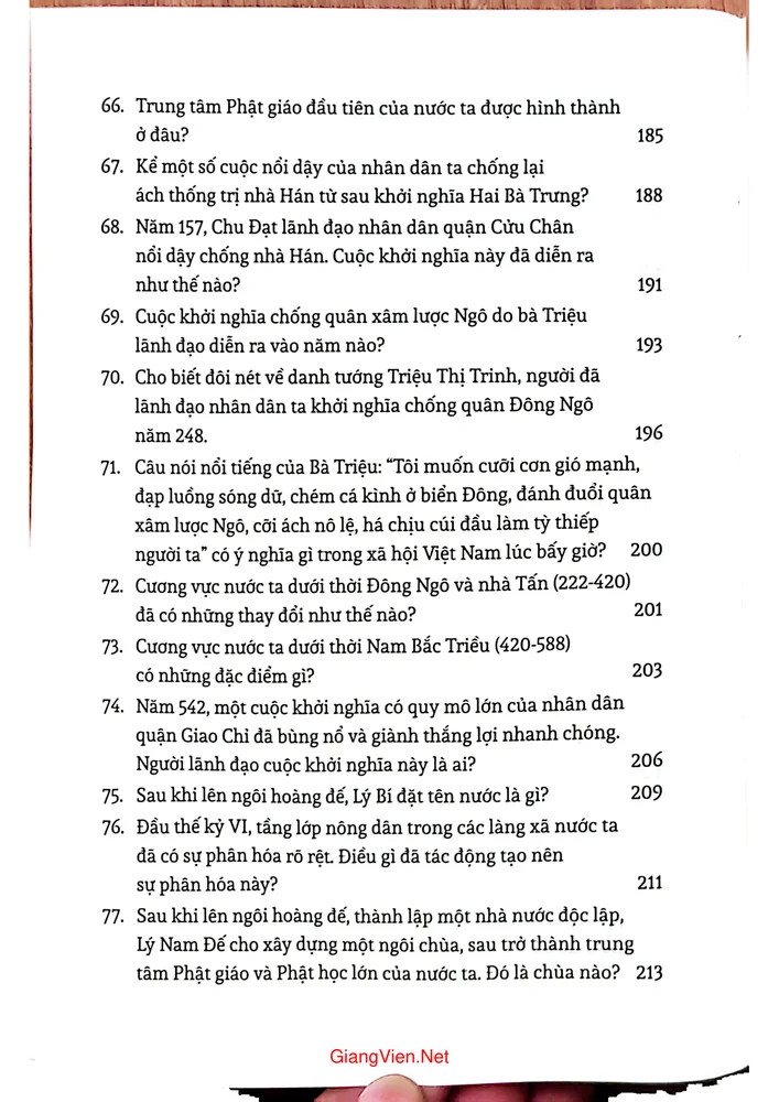 Mục lục chi tiết trang 5 sách Hỏi đáp lịch sử Việt Nam từ khởi thủy đến thế kỷ X tập 1