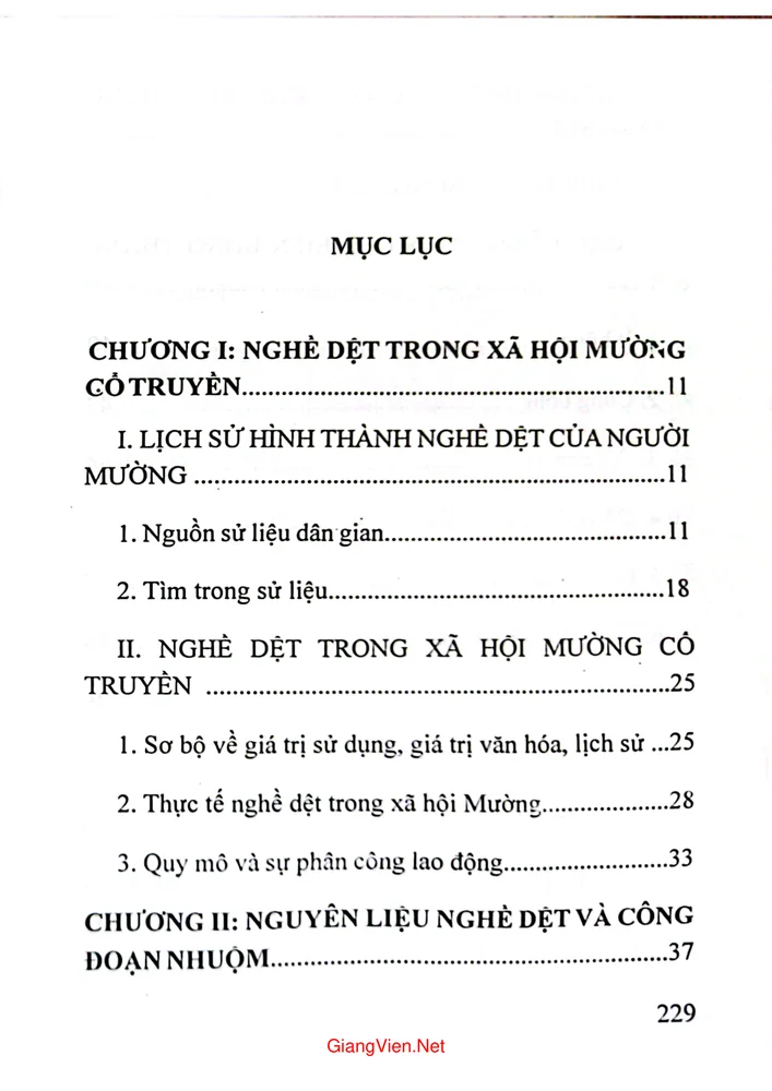 Trang bìa chính thức sách Nghề dệt cổ truyền của người Mường