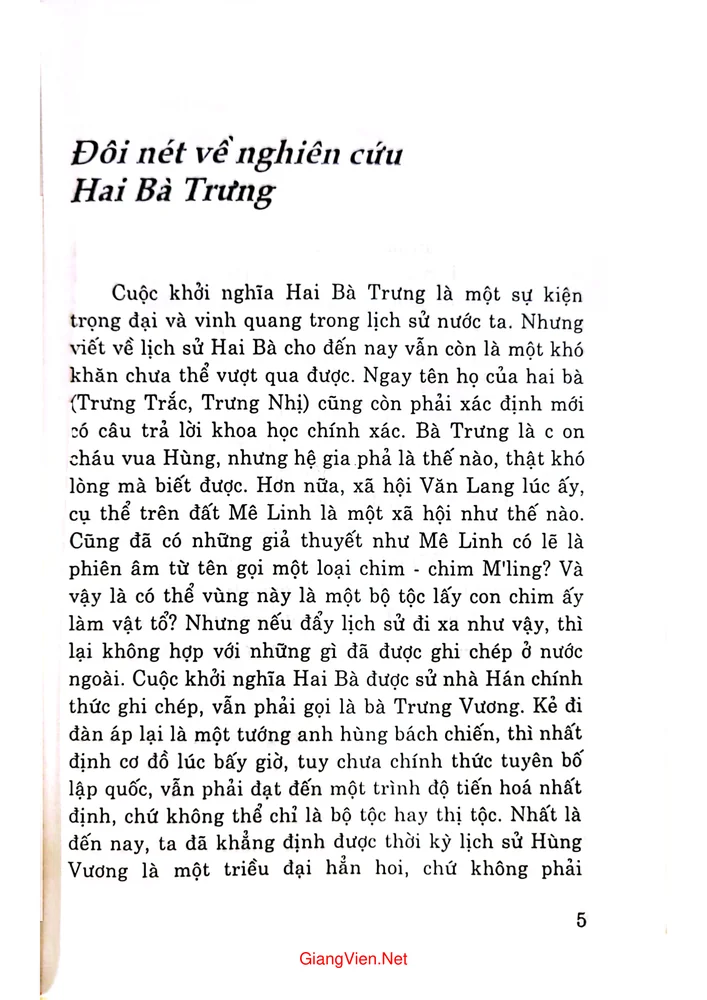 Mục lục chi tiết trang 1 sách Hai Bà Trưng trong văn hóa Việt Nam