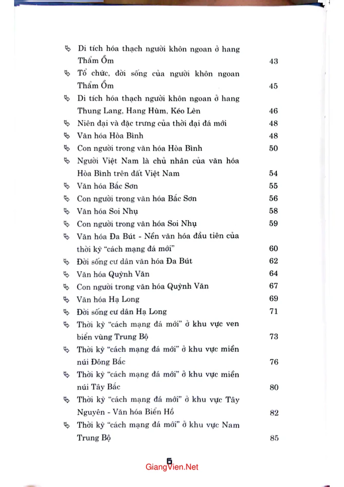 Mục lục chi tiết trang 1 sách Lịch sử Việt Nam phổ thông tập 1 Từ tiền sử đến khởi nghĩa Hai Bà Trưng