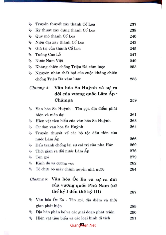 Mục lục chi tiết trang 5 sách Lịch sử Việt Nam phổ thông tập 1 Từ tiền sử đến khởi nghĩa Hai Bà Trưng