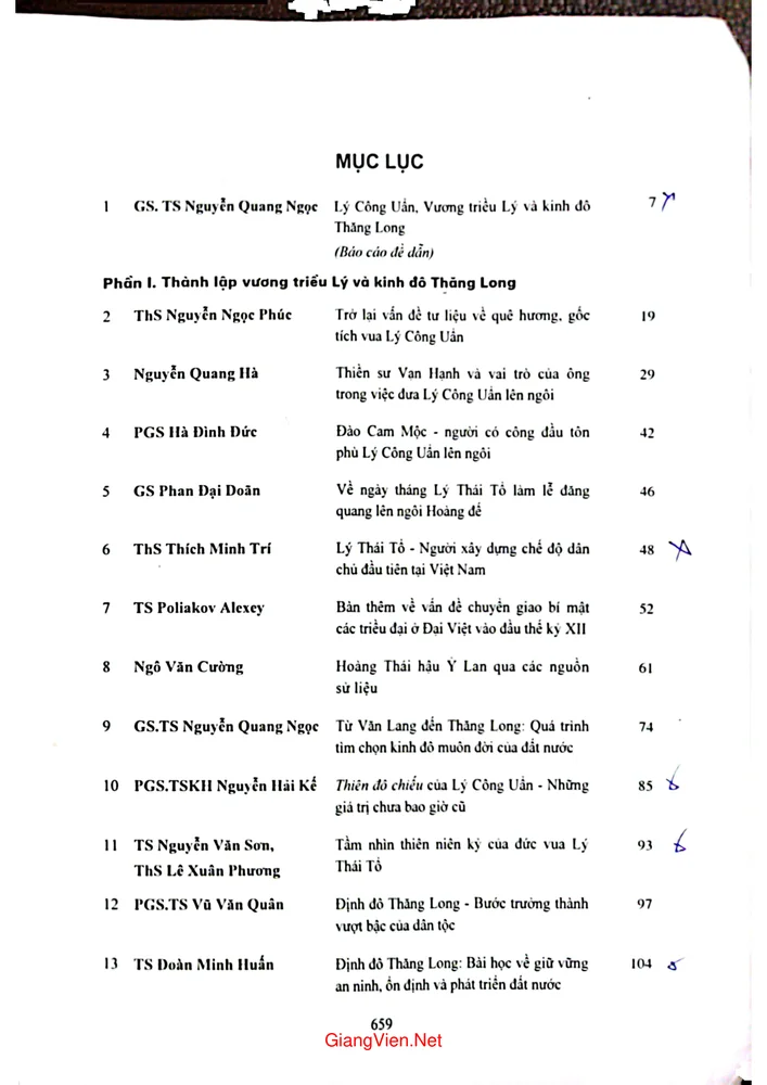 Trang bìa chính thức sách 1000 năm Vương triều Lý và kinh đô Thăng Long