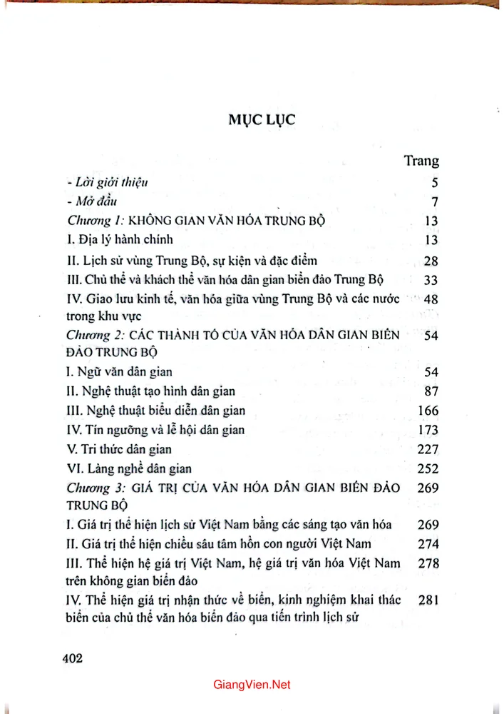 Trang bìa chính thức sách Văn hoá giân dan biển đảo vùng Trung Bộ