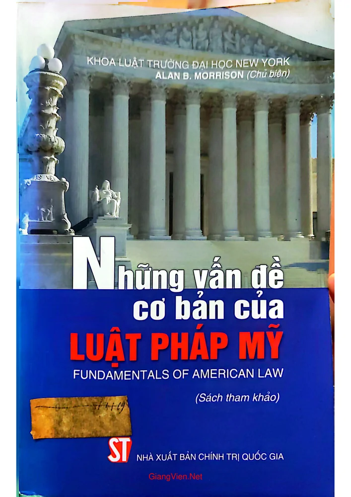 Ảnh bìa của Những vấn đề cơ bản của Luật pháp Mỹ