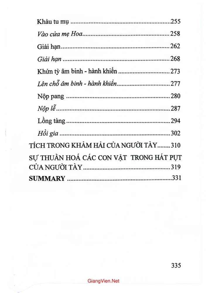 Mục lục chi tiết trang 2 sách Pụt chòi khảy (Bụt chữa bệnh)