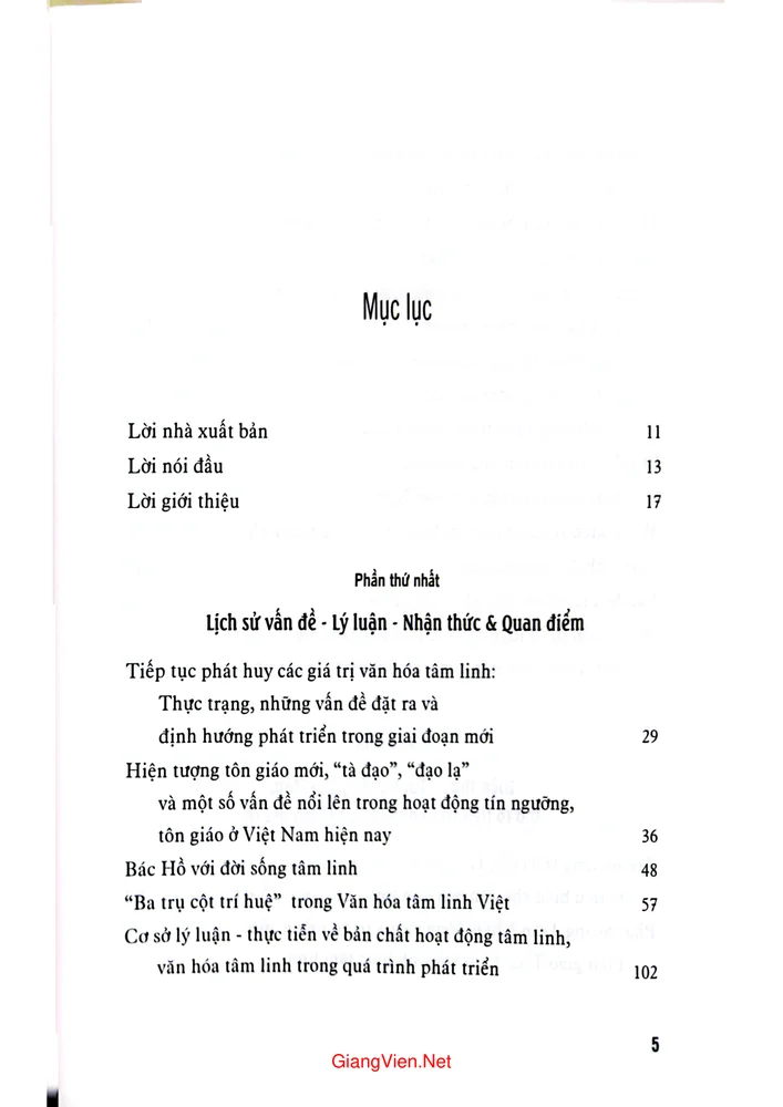 Trang 1 - Ảnh minh họa nội dung sách Giá trị văn hóa tâm linh trong phát triển và hội nhập