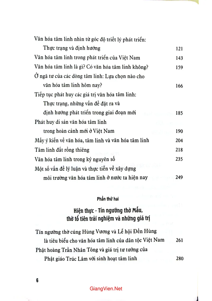 Trang 2 - Ảnh minh họa nội dung sách Giá trị văn hóa tâm linh trong phát triển và hội nhập