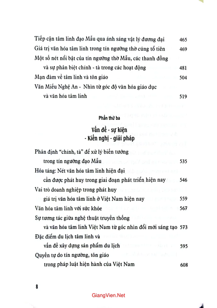 Trang 4 - Ảnh minh họa nội dung sách Giá trị văn hóa tâm linh trong phát triển và hội nhập