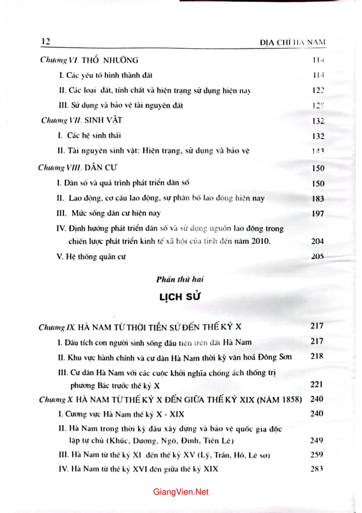 Trang 2 - Ảnh minh họa nội dung sách Địa chí Hà Nam