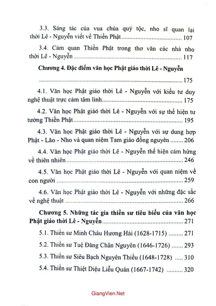 Mục lục chi tiết trang 1 sách Văn học Phật giáo thời Lê Nguyễn diện mạo thành tựu đặc điểm tác giả tiêu biểu