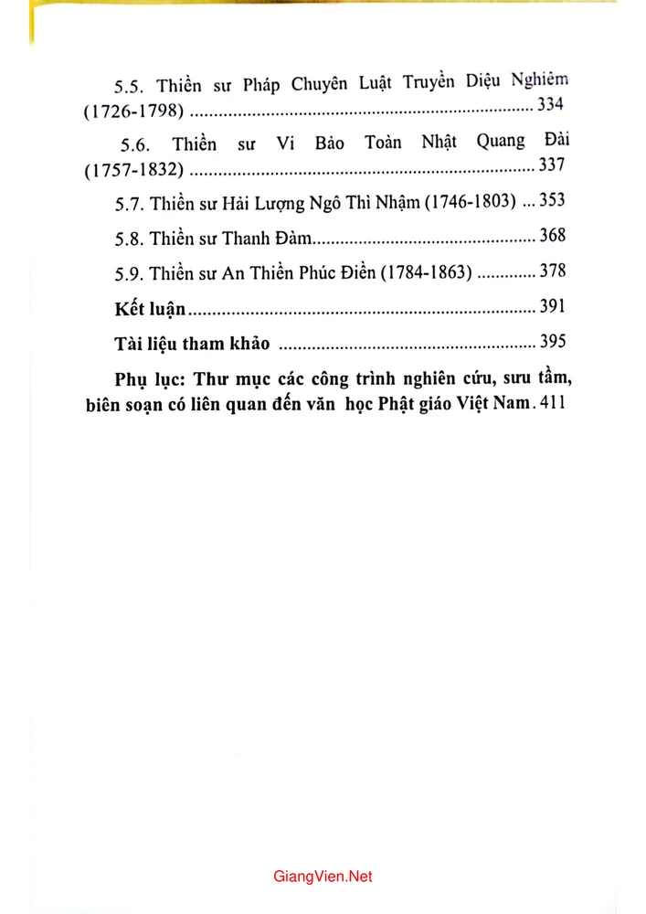 Mục lục chi tiết trang 2 sách Văn học Phật giáo thời Lê Nguyễn diện mạo thành tựu đặc điểm tác giả tiêu biểu