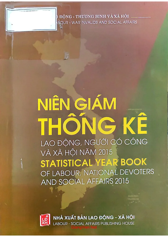 Ảnh bìa của Niên giám thống kê lao động người có công và xã hội năm 2015