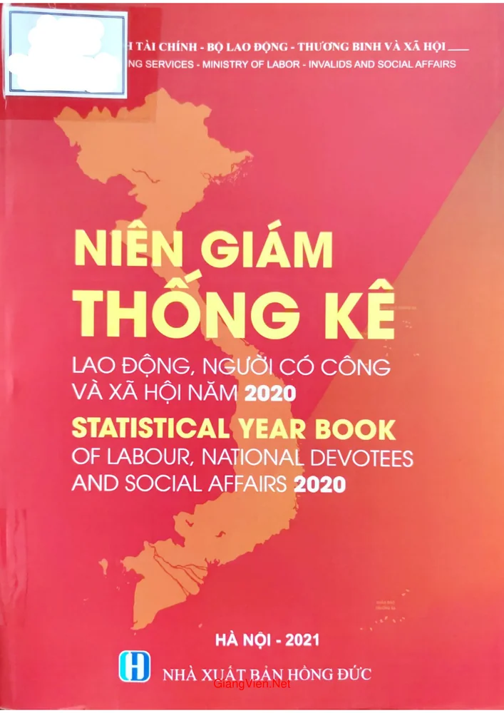 Ảnh bìa của Niên giám thống kê lao động, người có công và xã hội năm 2020