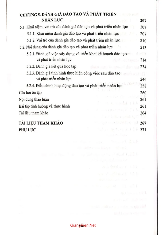Trang 4 - Ảnh minh họa nội dung sách Giáo trình đào tạo và phát triển nhân lực