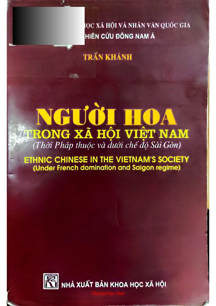 Ảnh bìa của Người Hoa trong xã hội Việt Nam thời pháp thuộc và dưới chế độ Sài Gòn